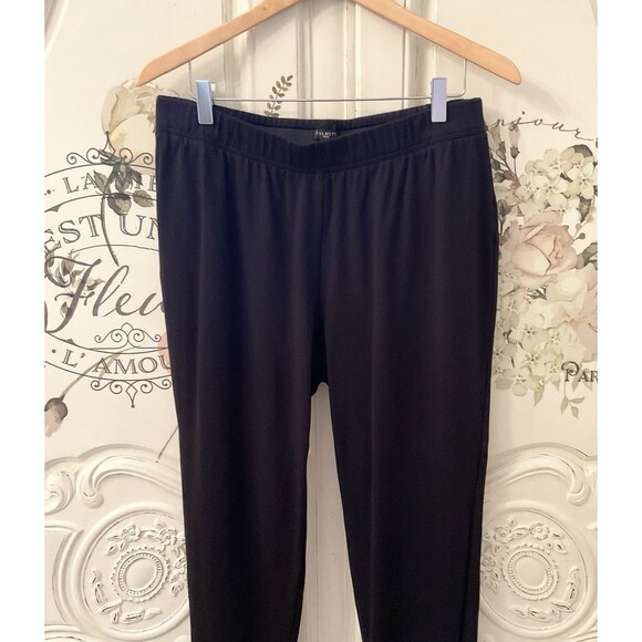 Talbots Pants Women's 1X Black Ankle Ponte Pull On Side Zip - Picture 3 of 15